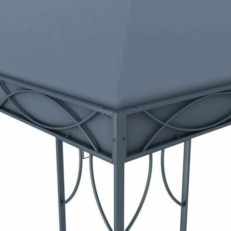 Prieel met LED-lichtslinger 300x300 cm antracietkleurig