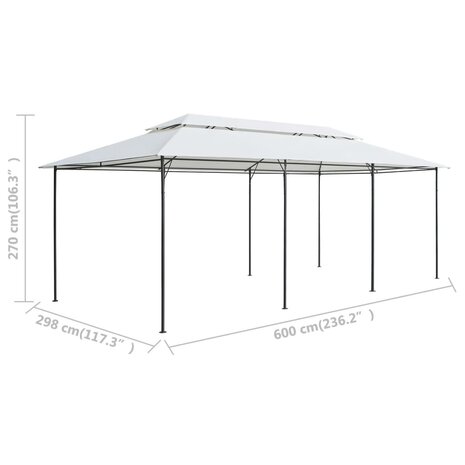 Prieel 180g/m² 600x298x270 cm wit