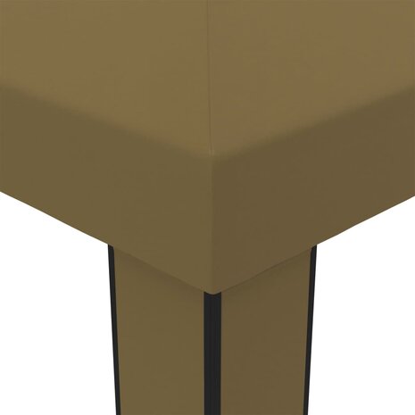 Prieel met dubbel dak 180 g/m² 3x6 m taupe