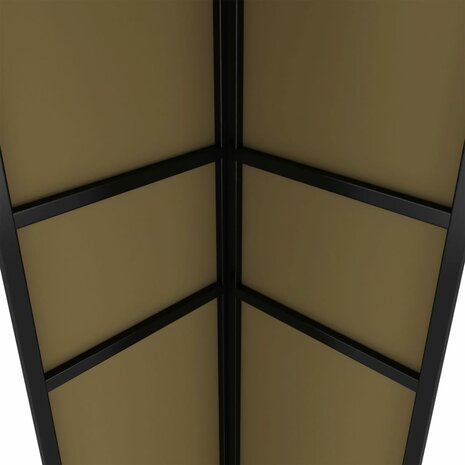 Prieel met dubbel dak 180 g/m² 3x6 m taupe