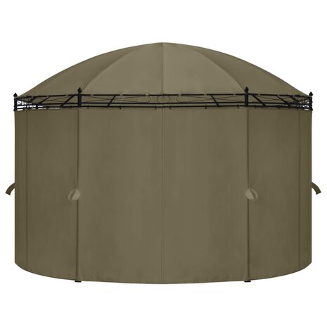 Prieel met gordijnen 180 g/m² 520x349x255 cm taupe