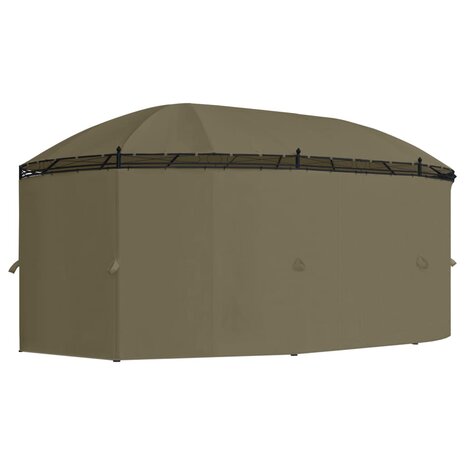 Prieel met gordijnen 180 g/m² 520x349x255 cm taupe