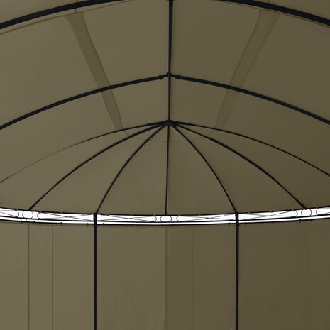 Prieel met gordijnen 180 g/m² 520x349x255 cm taupe