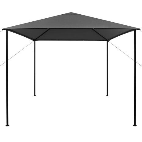 Prieel 180 g/m² 3x3 m stof en staal antraciet