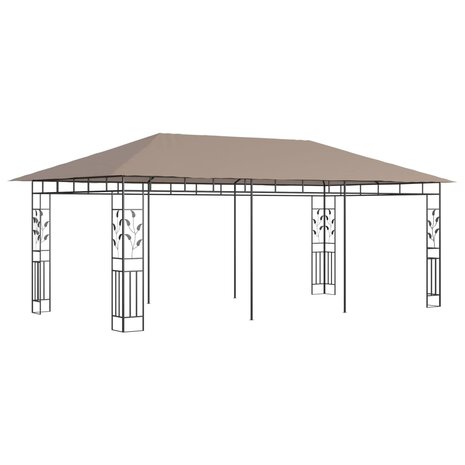 Prieel met klamboe 180 g/m² 6x3x2,73 m taupe