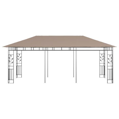 Prieel met klamboe 180 g/m² 6x3x2,73 m taupe