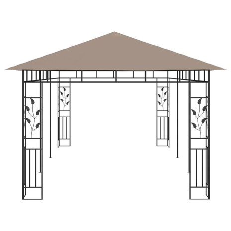 Prieel met klamboe 180 g/m² 6x3x2,73 m taupe