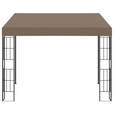 Wandprieel 3x3 m stof taupe