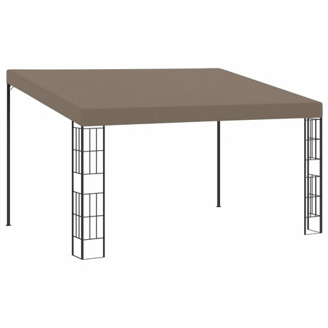 Wandprieel 4x3 m stof taupe