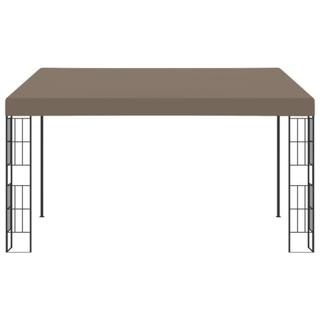 Wandprieel 4x3 m stof taupe