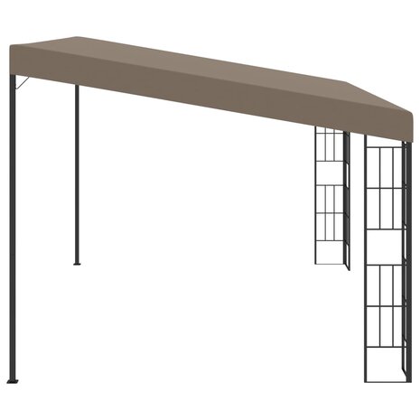 Wandprieel 4x3 m stof taupe