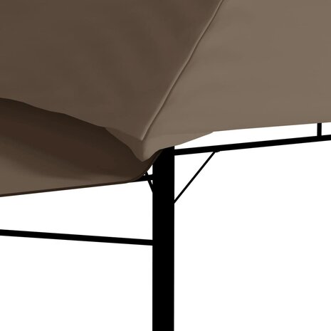 Prieel met uitschuifbare daken 180 g/m² 3x3x2,75 m taupe