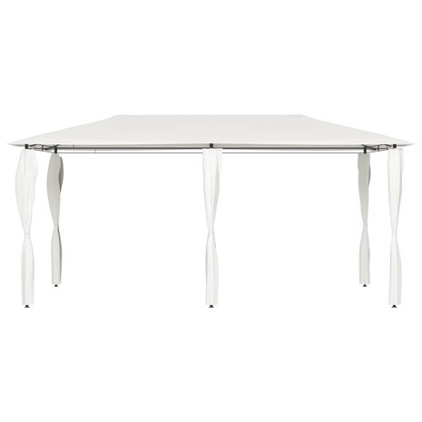Prieel met paalhoezen 160 g/m² 2,98x5,3x2,59 m crèmekleurig