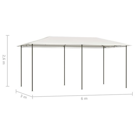 Prieel 160 g/m² 2,98x5,3x2,59 m crèmekleurig