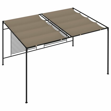 Prieel met uittrekbaar dak 180 g/m² 3x4x2,3 m taupe