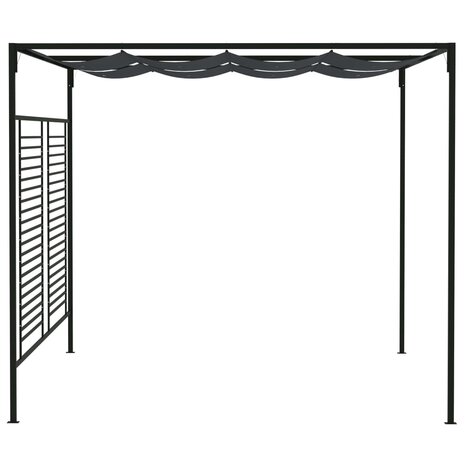Prieel met uittrekbaar dak 180 g/m² 4x3x2,3 m antracietkleurig