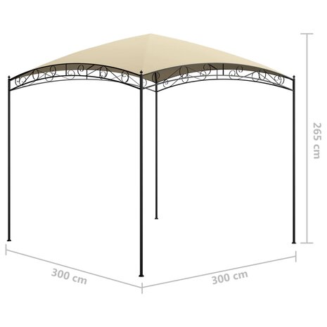 Prieel 180 g/m² 3x3x2,65 m crème