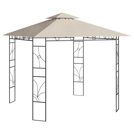 Prieel 160 g/m² 3x3x2,7 m crèmekleurig
