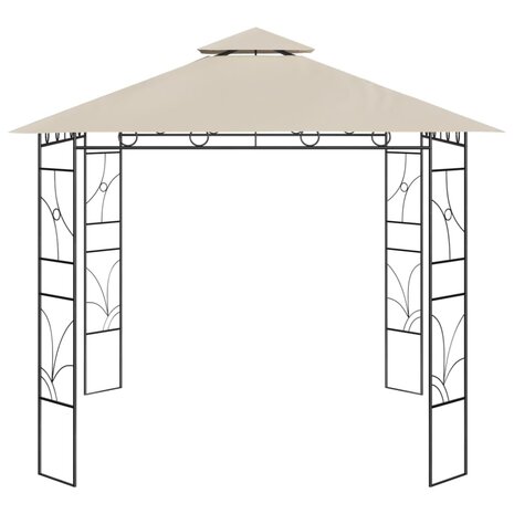 Prieel 160 g/m² 3x3x2,7 m crèmekleurig