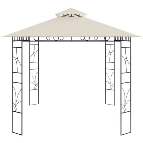 Prieel 160 g/m² 4x3x2,7 m crèmekleurig