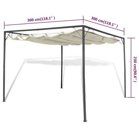 Tuinpaviljoen met inschuifbaar dak