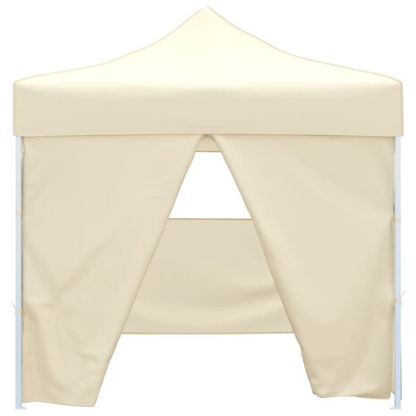 Vouwtent met 4 zijwanden 3x3 m crème