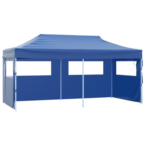 Partytent pop-up inklapbaar 3x6 m blauw