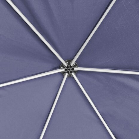 Partytent met zijwanden pop-up zeshoekig 3,6x3,1 m donkerblauw