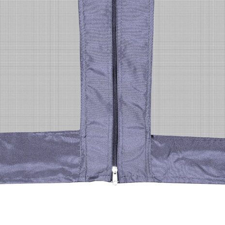 Partytent met zijwanden pop-up zeshoekig 3,6x3,1 m donkerblauw