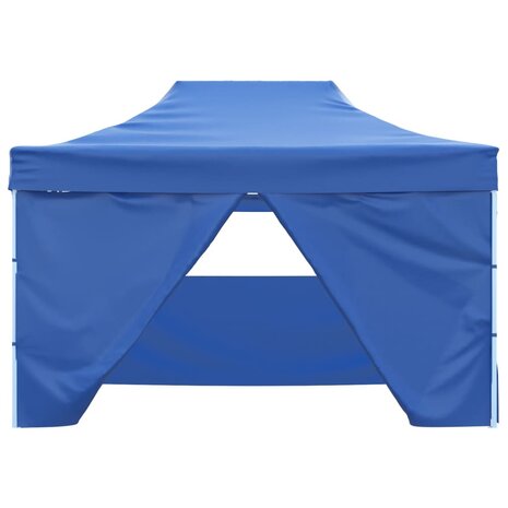 Vouwtent pop-up met 4 zijwanden 3x4,5 m blauw