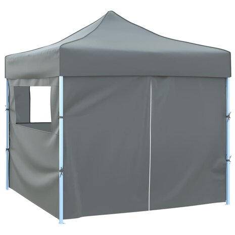 Vouwtent pop-up met 4 zijwanden 3x3 m antraciet