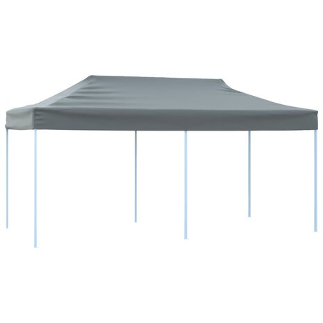 Partytent pop-up inklapbaar met zijwanden 3x6 m antraciet