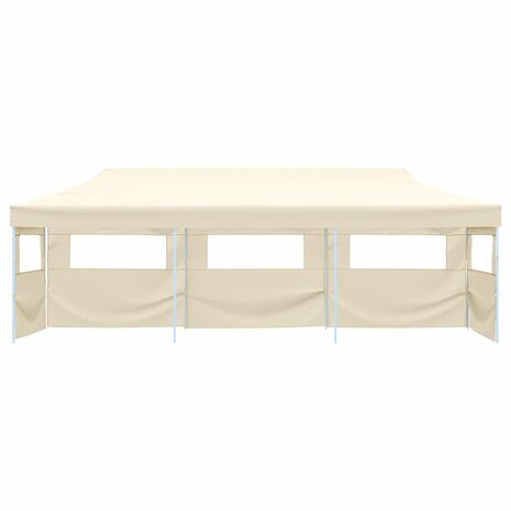 Vouwtent pop-up met 5 zijwanden 3x9 m crème