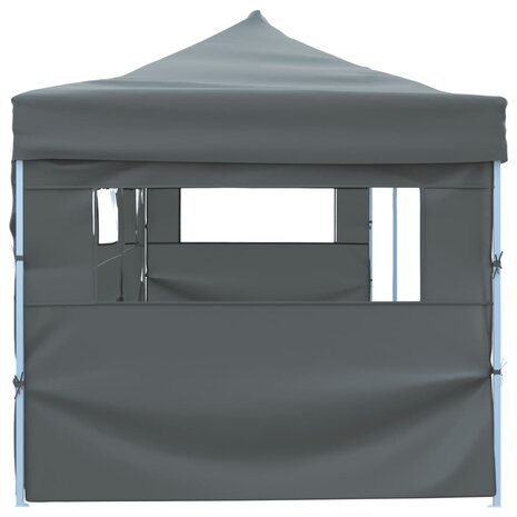 Vouwtent pop-up met 5 zijwanden 3x9 m antraciet
