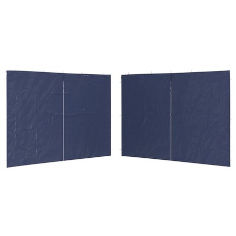 Tentwanden met ritssluiting PE blauw 2 st