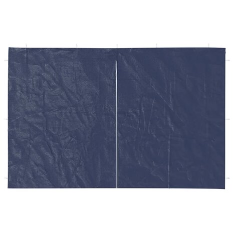 Tentwanden met ritssluiting PE blauw 2 st