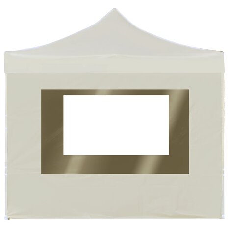 Partytent inklapbaar met wanden 3x3 m aluminium crème