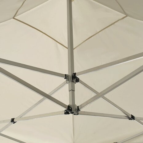 Partytent inklapbaar met wanden 3x3 m aluminium crème