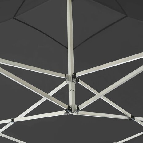Partytent inklapbaar met wanden 3x3 m aluminium antraciet