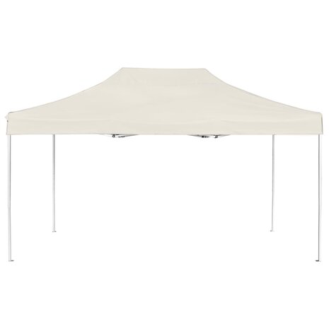 Partytent professioneel inklapbaar 4,5x3 m aluminium crème