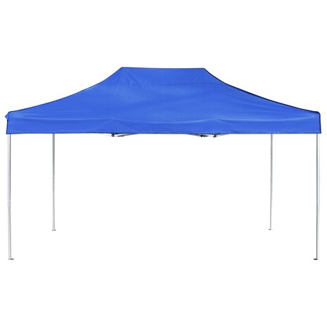 Partytent professioneel inklapbaar 4,5x3 m aluminium blauw