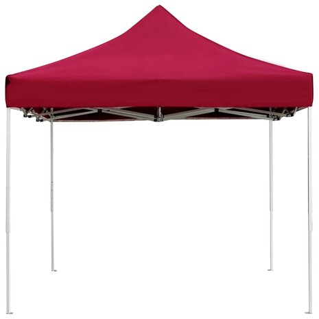 Partytent professioneel inklapbaar 4,5x3 m aluminium wijnrood