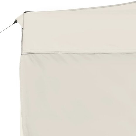 Partytent inklapbaar met wanden 4,5x3 m aluminium crème