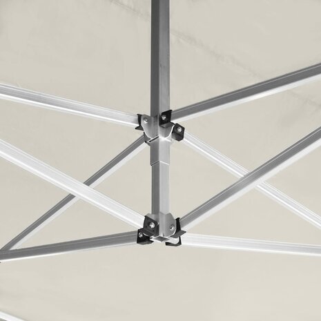 Partytent inklapbaar met wanden 4,5x3 m aluminium crème