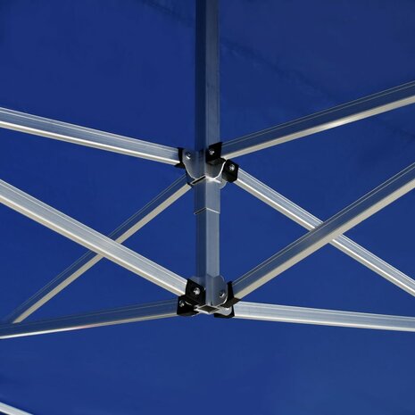 Partytent inklapbaar met wanden 4,5x3 m aluminium blauw