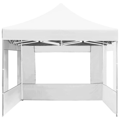 Partytent inklapbaar met wanden 4,5x3 m aluminium wit