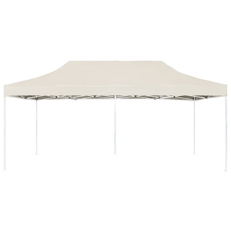 Partytent professioneel inklapbaar 6x3 m aluminium crème