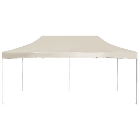Partytent professioneel inklapbaar 6x3 m aluminium crème