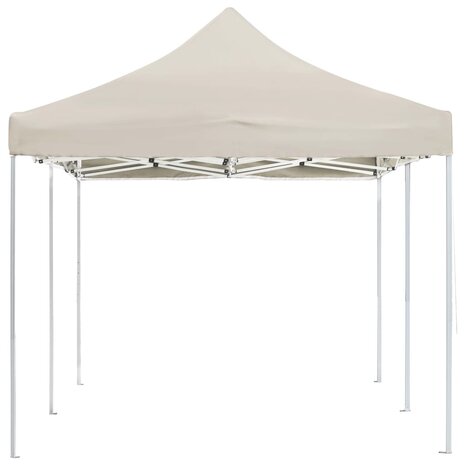 Partytent professioneel inklapbaar 6x3 m aluminium crème