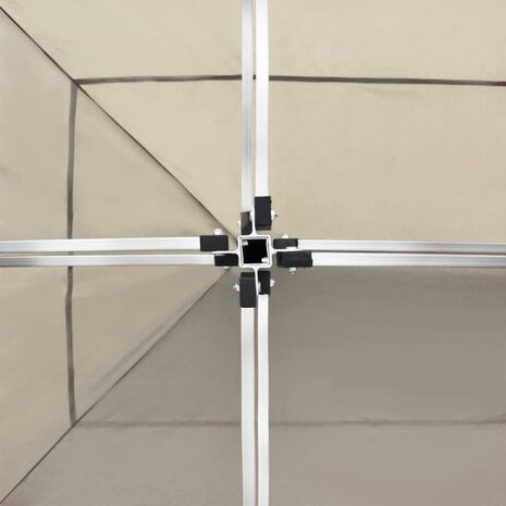 Partytent professioneel inklapbaar 6x3 m aluminium crème